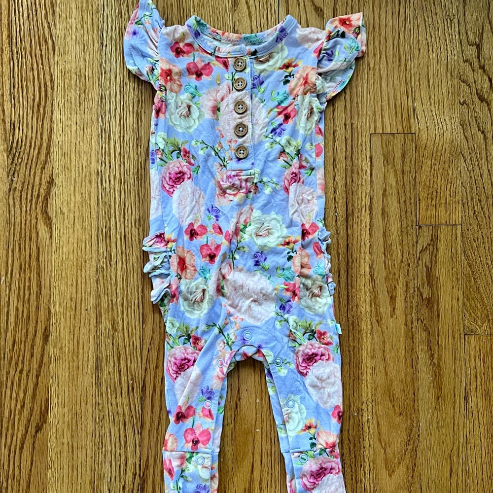 Posh Peanut Lavender Flutter Sleeve Jumpsuit